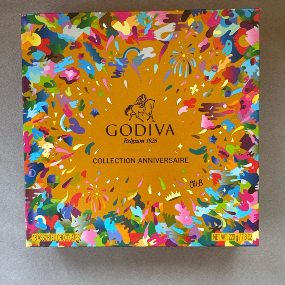 GODIVA chocolate box (empty) special edition 90th anniversary box.